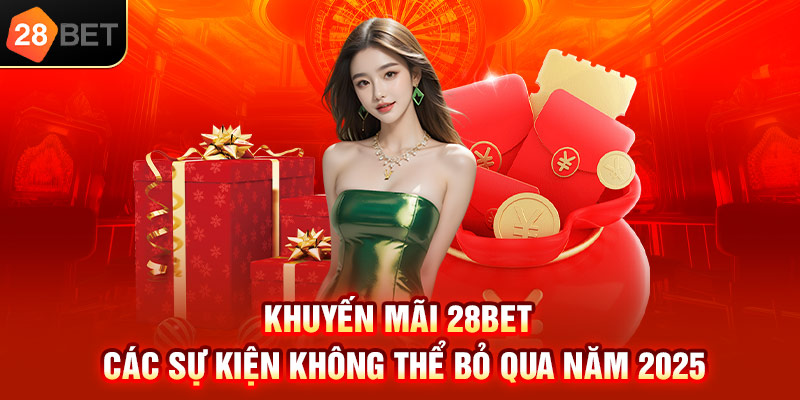 Khuyến mãi 28bet các sự kiện không thể bỏ qua năm 2025