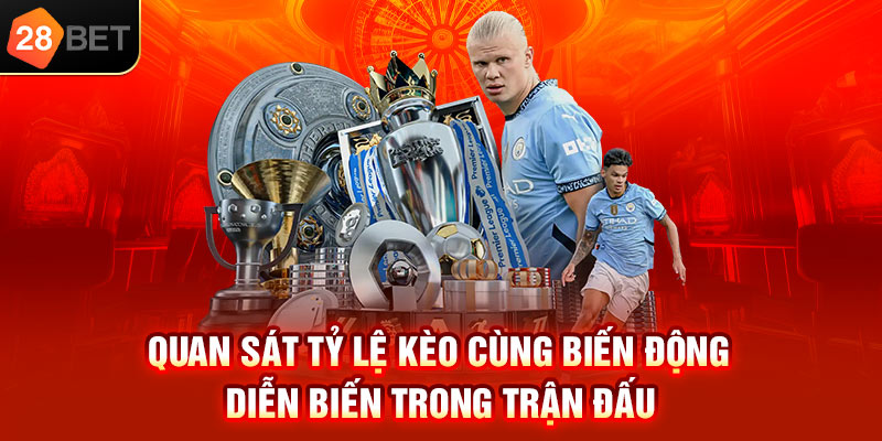 Quan sát tỷ lệ kèo cùng biến động diễn biến trong trận đấu